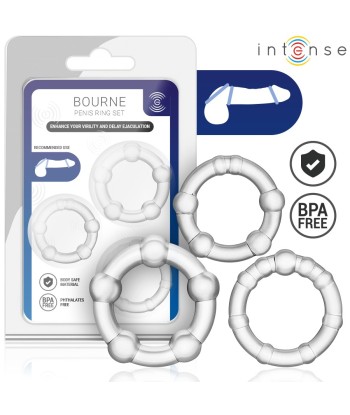 INTENSE - BOURNE SET DE 3 ANILLOS