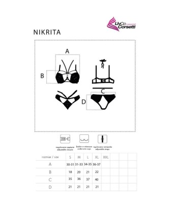 LIVCO CORSETTI FASHION - NIKRITA LC 90674 SUJETADOR PANTIES NEGRO L