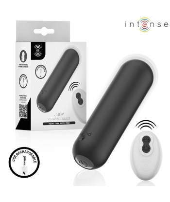 INTENSE - JUDY BALA VIBRADORA RECARGABLE CON CONTROL REMOTO NEGRO