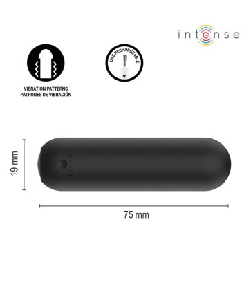 INTENSE - JUDY BALA VIBRADORA RECARGABLE CON CONTROL REMOTO NEGRO