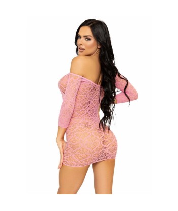 LEG AVENUE - MINI VESTIDO HEART NET TALLA ÚNICA - ROSA