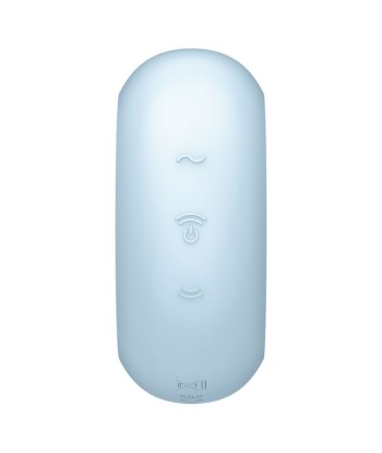 SATISFYER - PRO TO GO 3 ESTIMULADOR Y VIBRADOR DOBLE AZUL