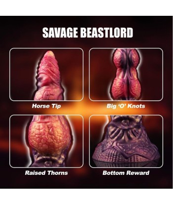 POWER MONSTERS - SAVAGE BEASTLORD DILDO FANTASÍA TRICOLOR 24 CM Ø 5 CM