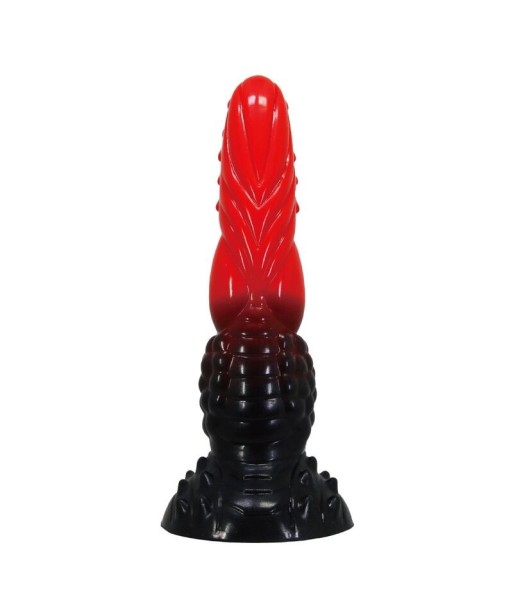 POWER MONSTERS - FIRE DRAGON DILDO FANTASÍA CON VENTOSA 24,5 CM Ø 5,8 CM ROJO Y NEGRO