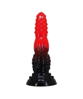 POWER MONSTERS - FIRE DRAGON DILDO FANTASÍA CON VENTOSA 24,5 CM Ø 5,8 CM ROJO Y NEGRO