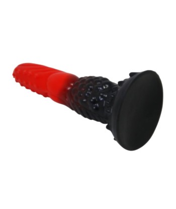 POWER MONSTERS - FIRE DRAGON DILDO FANTASÍA CON VENTOSA 24,5 CM Ø 5,8 CM ROJO Y NEGRO
