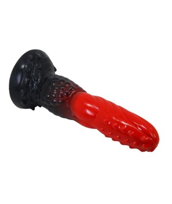 POWER MONSTERS - FIRE DRAGON DILDO FANTASÍA CON VENTOSA 24,5 CM Ø 5,8 CM ROJO Y NEGRO