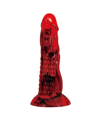 POWER MONSTERS - MINOTAUR DILDO FANTASÍA CON VENTOSA 21 CM Ø 5 CM ROJO Y NEGRO