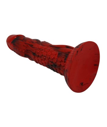 POWER MONSTERS - MINOTAUR DILDO FANTASÍA CON VENTOSA 21 CM Ø 5 CM ROJO Y NEGRO