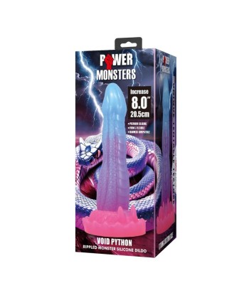 POWER MONSTERS - VOID PYTHON DILDO FANTASÍA CON VENTOSA 20,5 CM Ø 5,2 CM AZUL, LILA Y ROSA
