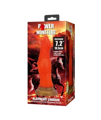 POWER MONSTERS - BLAZEHEART CHARGER DILDO 18,5 CM Ø 4,5 CM