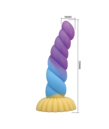 POWER MONSTERS - UNICORN DILDO TRICOLOR 22 CM Ø 5 CM