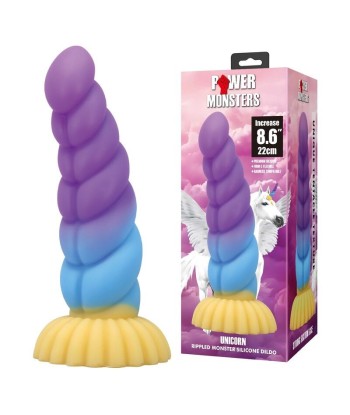 POWER MONSTERS - UNICORN DILDO TRICOLOR 22 CM Ø 5 CM
