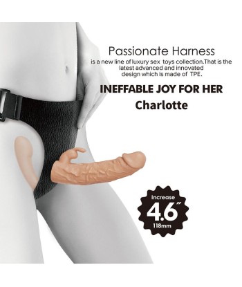 BAILE - CHARLOTTE ARNÉS HOLLOW STRAP-ON DOBLE PENETRACIÓN NATURAL