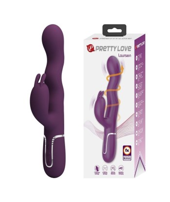 PRETTY LOVE - VIBRADOR RABBIT LOURSEN CON MOVIMIENTO OSCILANTE Y 7 VIBRACIONES RECARGABLE USB MORADO
