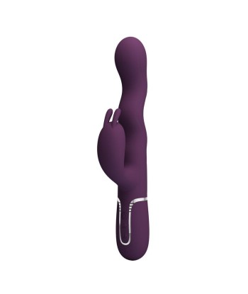 PRETTY LOVE - VIBRADOR RABBIT LOURSEN CON MOVIMIENTO OSCILANTE Y 7 VIBRACIONES RECARGABLE USB MORADO