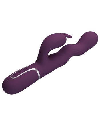 PRETTY LOVE - VIBRADOR RABBIT LOURSEN CON MOVIMIENTO OSCILANTE Y 7 VIBRACIONES RECARGABLE USB MORADO