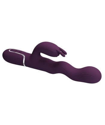 PRETTY LOVE - VIBRADOR RABBIT LOURSEN CON MOVIMIENTO OSCILANTE Y 7 VIBRACIONES RECARGABLE USB MORADO
