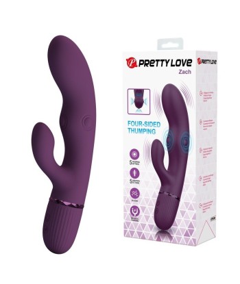 PRETTY LOVE - ZACH VIBRADOR RABBIT RECARGABLE CON EMPUJE 55 FUNCIONES