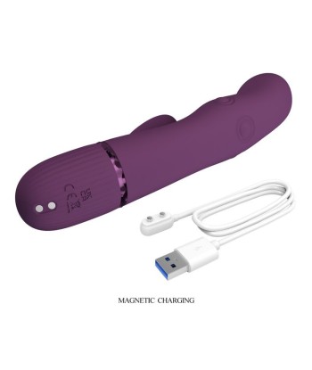 PRETTY LOVE - ZACH VIBRADOR RABBIT RECARGABLE CON EMPUJE 55 FUNCIONES