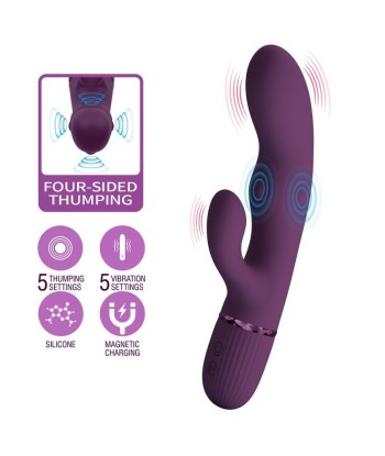 PRETTY LOVE - ZACH VIBRADOR RABBIT RECARGABLE CON EMPUJE 55 FUNCIONES