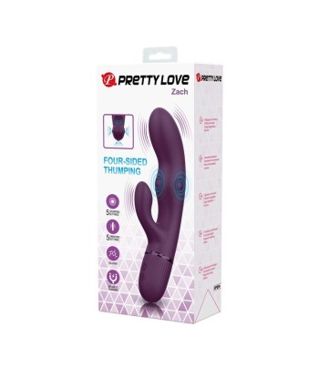 PRETTY LOVE - ZACH VIBRADOR RABBIT RECARGABLE CON EMPUJE 55 FUNCIONES