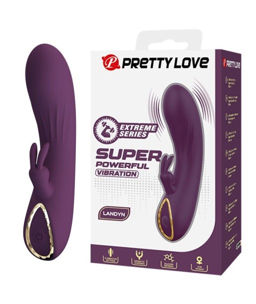 PRETTY LOVE - LANDYN VIBRADOR RABBIT RECARGABLE 10 FUNCIONES MORADO