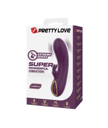 PRETTY LOVE - LANDYN VIBRADOR RABBIT RECARGABLE 10 FUNCIONES MORADO