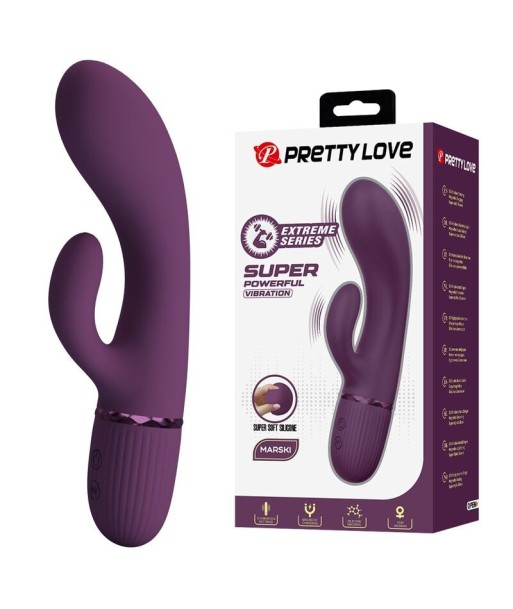 PRETTY LOVE - MARGIE VIBRADOR RABBIT RECARGABLE 10 FUNCIONES MORADO