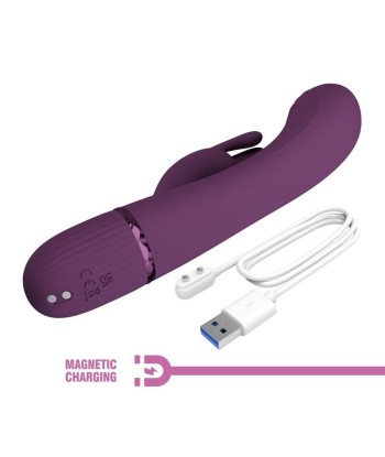 PRETTY LOVE - ROCCO VIBRADOR RABBIT RECARGABLE 10 FUNCIONES MORADO