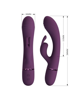 PRETTY LOVE - ROCCO VIBRADOR RABBIT RECARGABLE 10 FUNCIONES MORADO