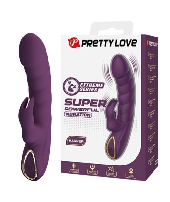 PRETTY LOVE - HARPER VIBRADOR RABBIT RECARGABLE 10 FUNCIONES MORADO