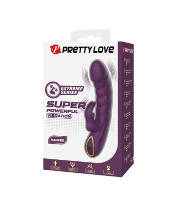 PRETTY LOVE - HARPER VIBRADOR RABBIT RECARGABLE 10 FUNCIONES MORADO