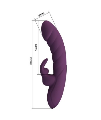 PRETTY LOVE - HARPER VIBRADOR RABBIT RECARGABLE 10 FUNCIONES MORADO