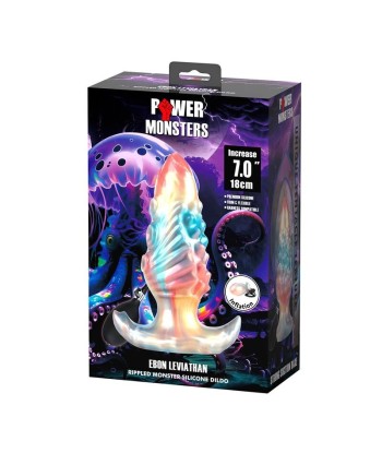 POWER MONSTERS - EBON LEVIATHAN PLUG ANAL HINCHABLE FANTASÍA TRICOLOR 18 CM