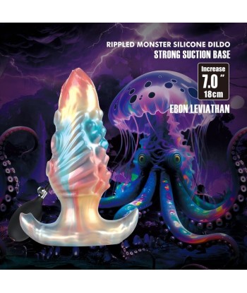 POWER MONSTERS - EBON LEVIATHAN PLUG ANAL HINCHABLE FANTASÍA TRICOLOR 18 CM
