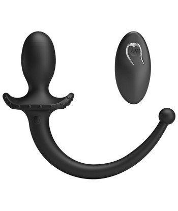 MR PLAY - VIBRADOR ANAL Y PERINEAL CON CONTROL REMOTO INALÁMBRICO NEGRO