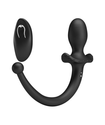 MR PLAY - VIBRADOR ANAL Y PERINEAL CON CONTROL REMOTO INALÁMBRICO NEGRO