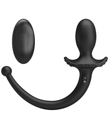 MR PLAY - VIBRADOR ANAL Y PERINEAL CON CONTROL REMOTO INALÁMBRICO NEGRO