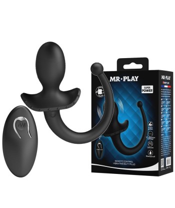 MR PLAY - VIBRADOR ANAL Y PERINEAL CON CONTROL REMOTO INALÁMBRICO NEGRO