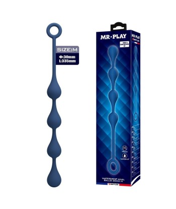 MR PLAY - BOLAS ANALES SILICONA AZUL TALLA M 33 CM
