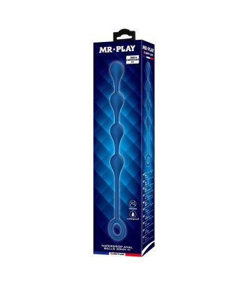 MR PLAY - BOLAS ANALES SILICONA AZUL TALLA M 33 CM