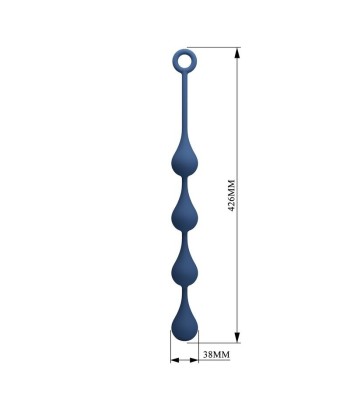 MR PLAY - BOLAS ANALES SILICONA AZUL TALLA L 42,6 CM