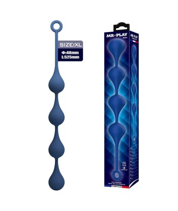 MR PLAY - BOLAS ANALES SILICONA AZUL TALLA XL 52,5 CM