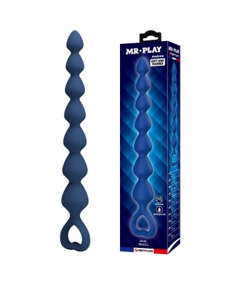MR PLAY - BOLAS ANALES Y PLUG ANAL SILICONA AZUL 26,7 CM