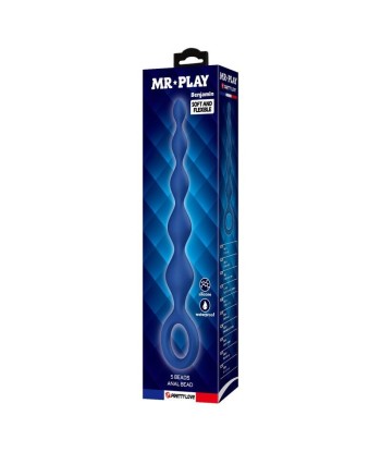 MR PLAY - BOLAS ANALES Y PLUG ANAL SILICONA AZUL 20,4 CM
