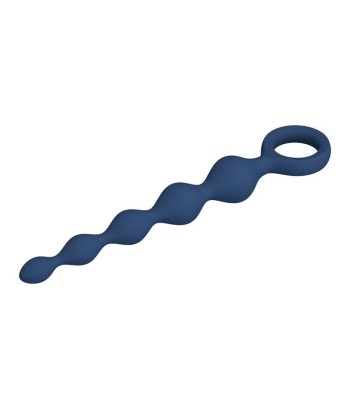 MR PLAY - BOLAS ANALES Y PLUG ANAL SILICONA AZUL 20,4 CM