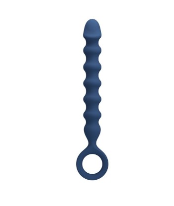 MR PLAY - BOLAS ANALES Y PLUG ANAL SILICONA AZUL -Ø- 3,4 CM - 28,5 CM