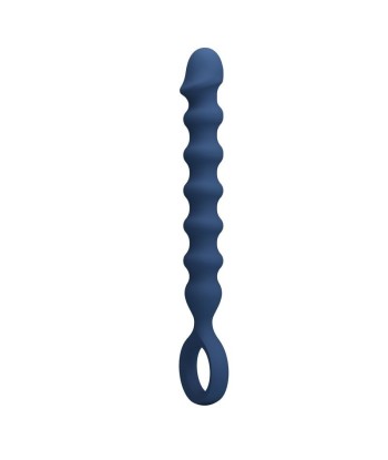 MR PLAY - BOLAS ANALES Y PLUG ANAL SILICONA AZUL -Ø- 3,4 CM - 28,5 CM