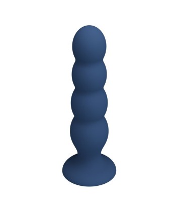 MR PLAY - PLUG ANAL CON 4 BOLAS METÁLICAS Y VENTOSA AZUL